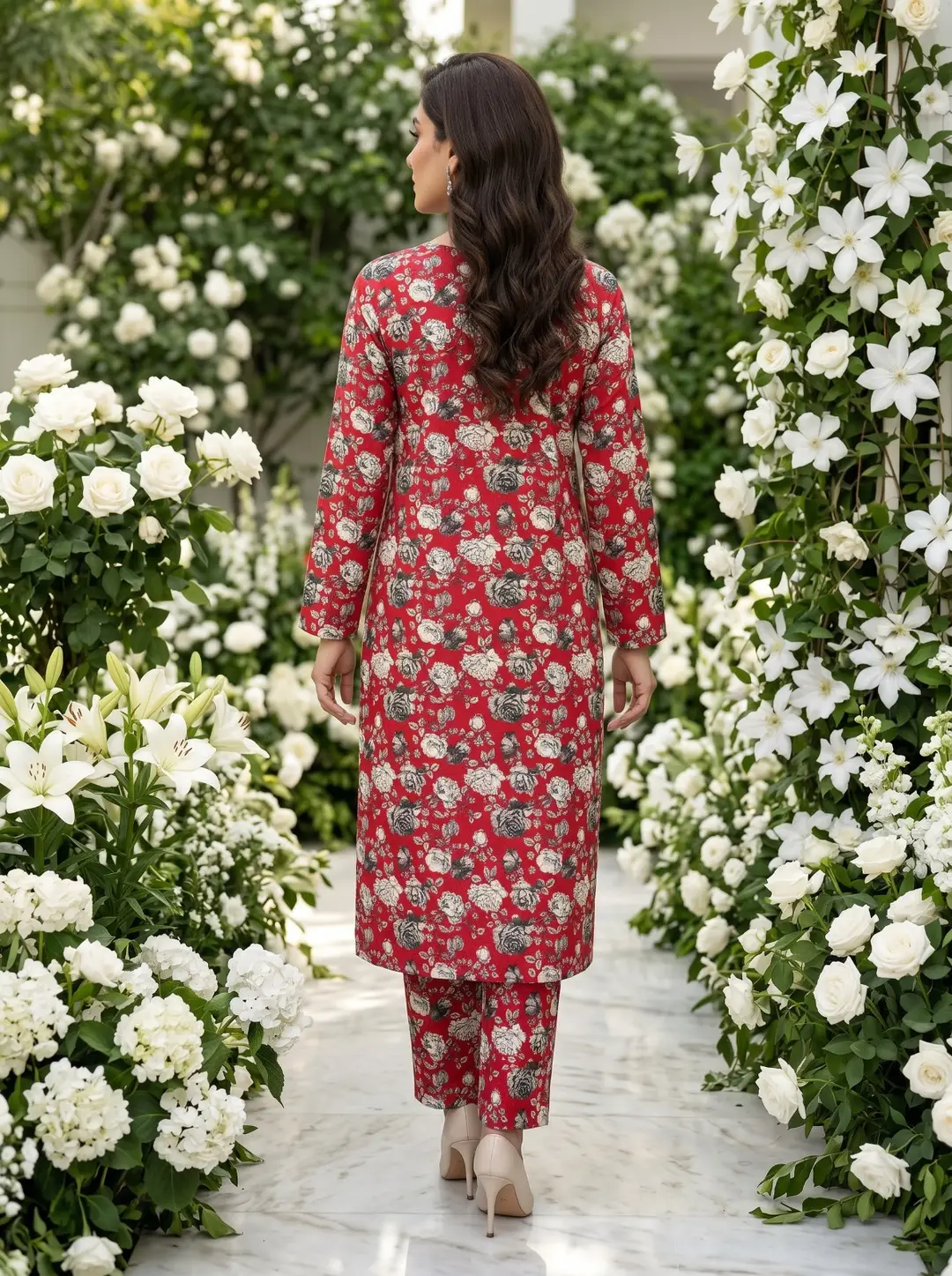 2 Pcs Women's Unstitched Printed Suit