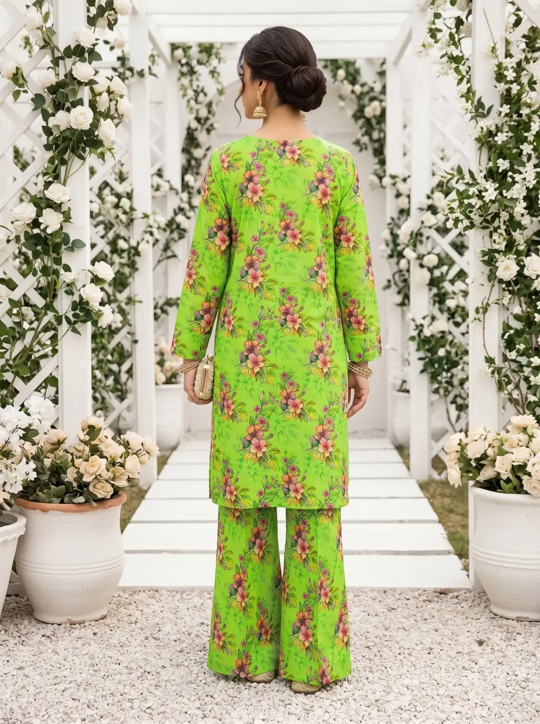 2 Pcs Women's Unstitched Printed Suit