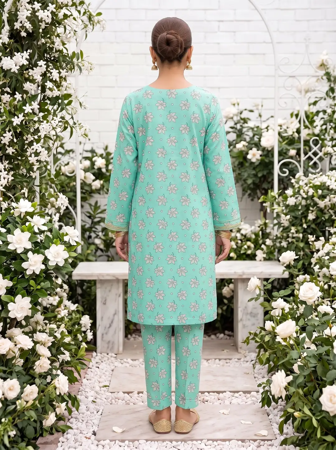 2 Pcs Women's Unstitched Printed Suit