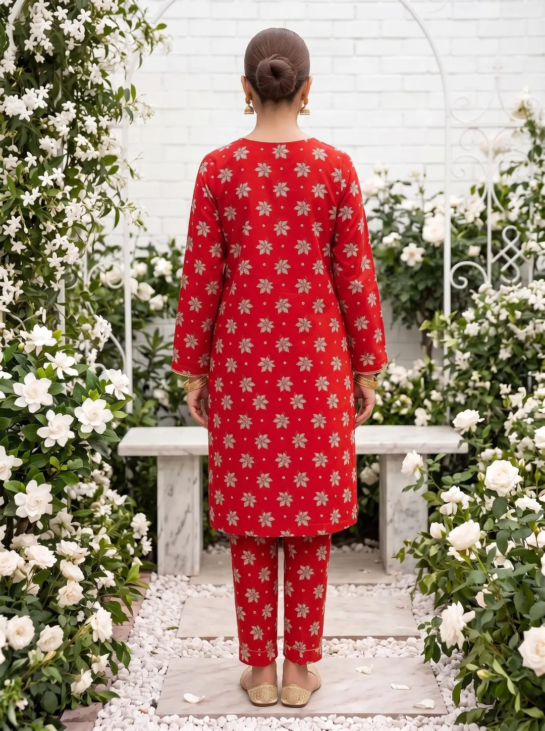 2 Pcs Women's Unstitched Printed Suit