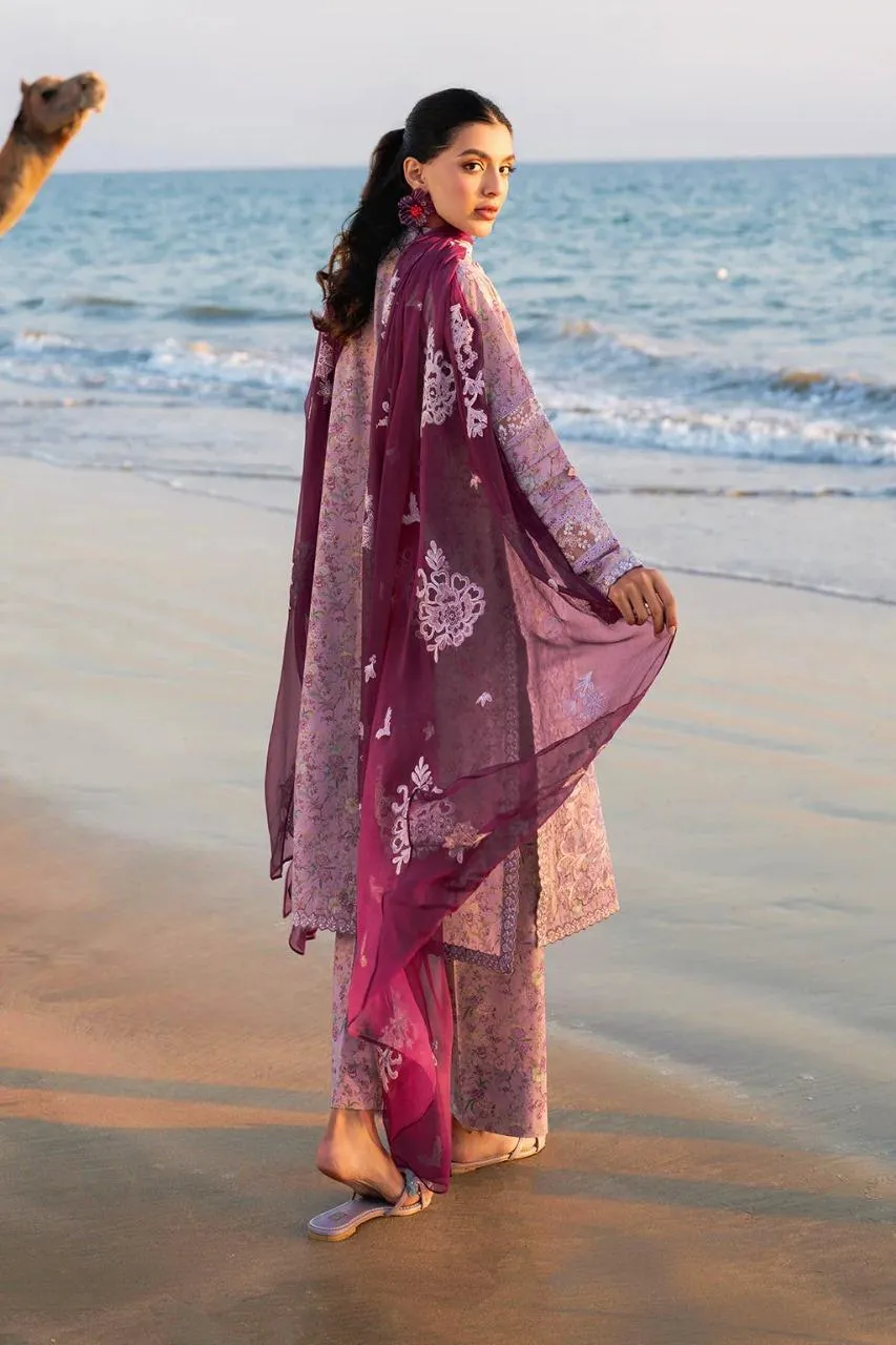 3 Pcs Women's Unstitched Digital Print Suit