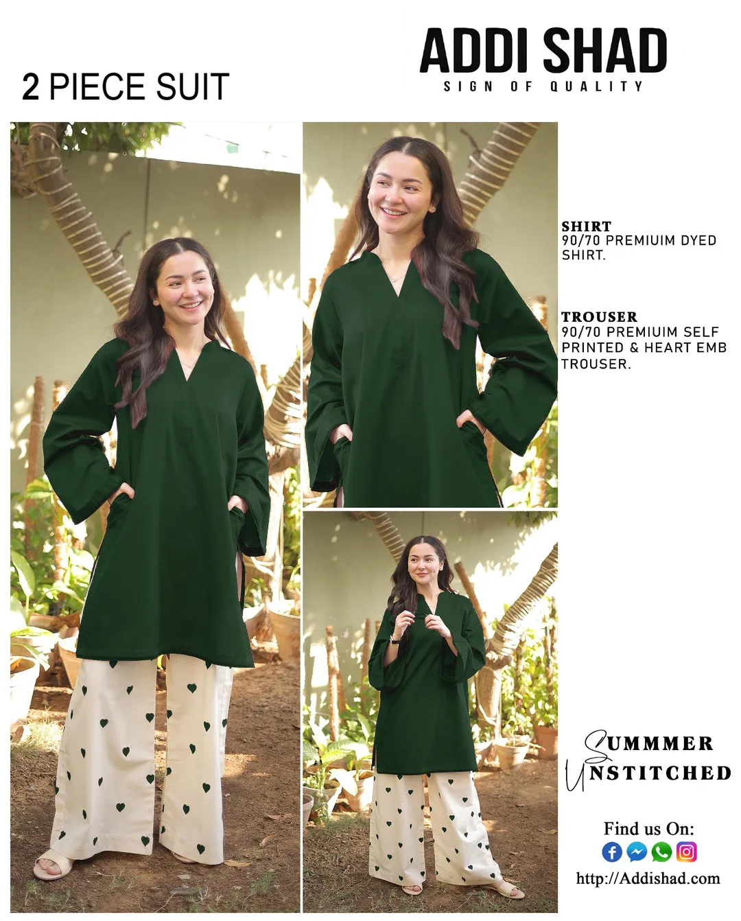 Women Green Unstitched 2-Piece Lawn Suit with Embroidered Trouser