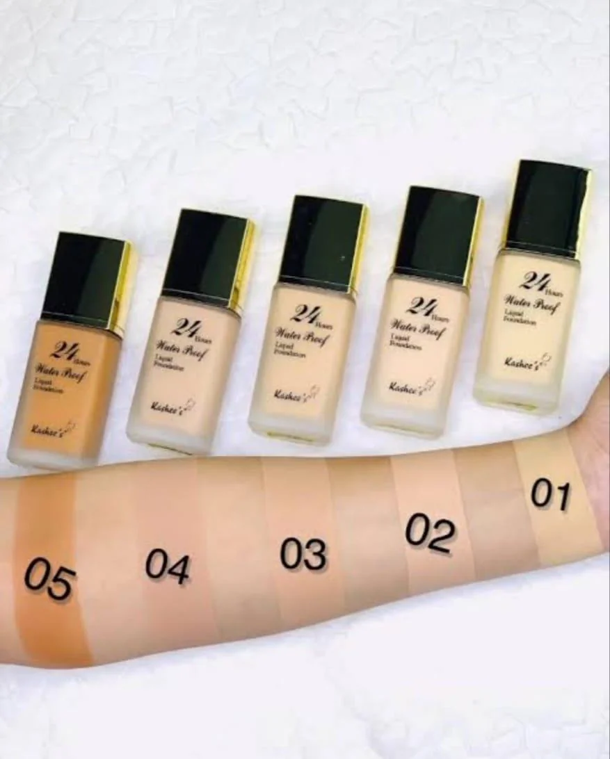 Kashees HD High Coverage Foundation 35ml Shades 1 2 3