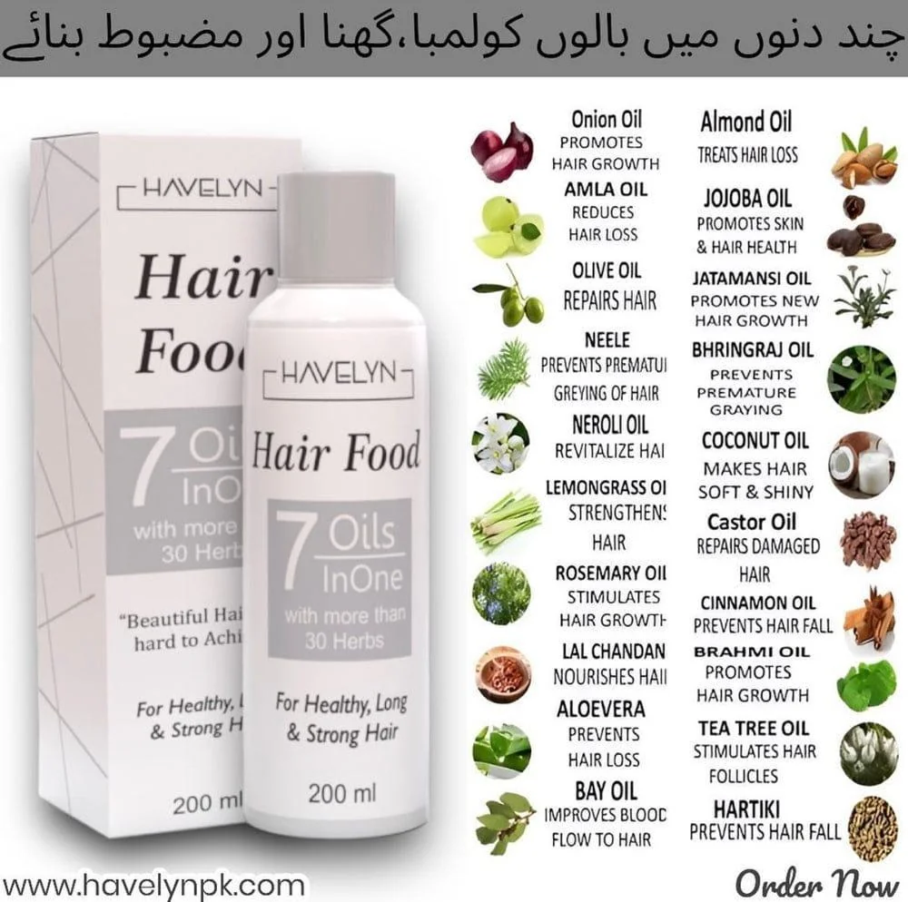 Hair Food Oil for Scalp & Hair Growth 200ml