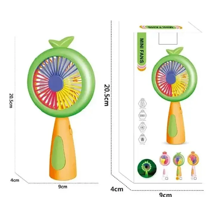 Mini Fan Rechargeable with LED Light Portable USB Handheld Fan | Mini Fans for School Kids Student Desk Fan Charging Battery Operated Cute Cartoon Mini Fan Quiet Cooling Summer Portable Desktop Fan