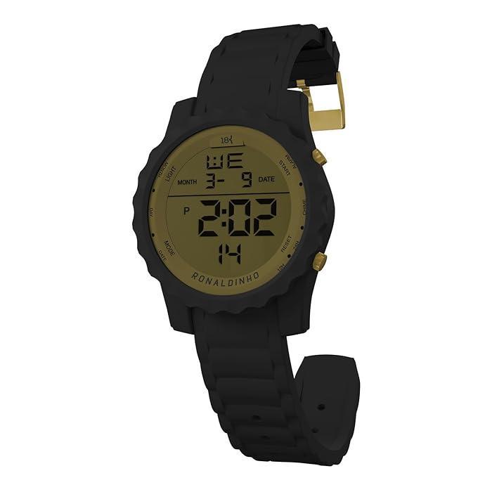 Premium Digital Watch Black Stainless Steel 5ATM Water Resistant