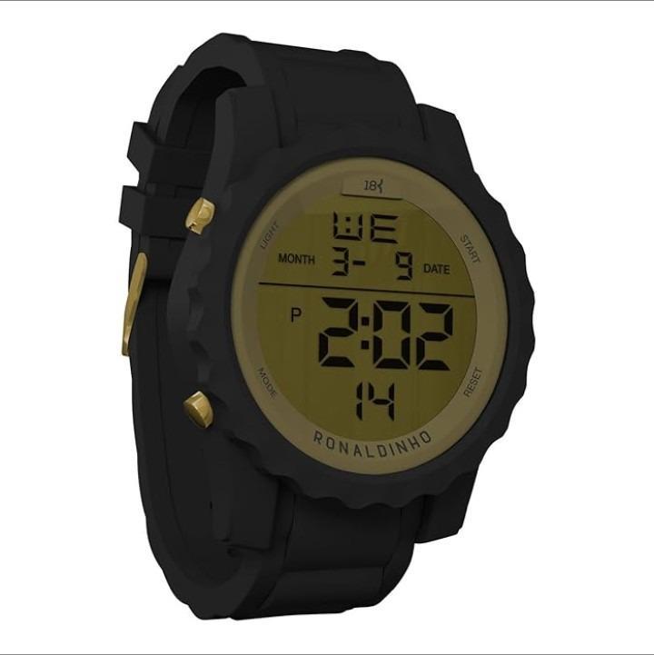 Premium Digital Watch Black Stainless Steel 5ATM Water Resistant
