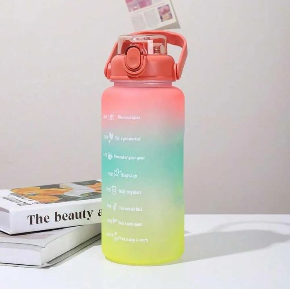 3-Piece Gradient Water Bottles Set for Gym Office Use
