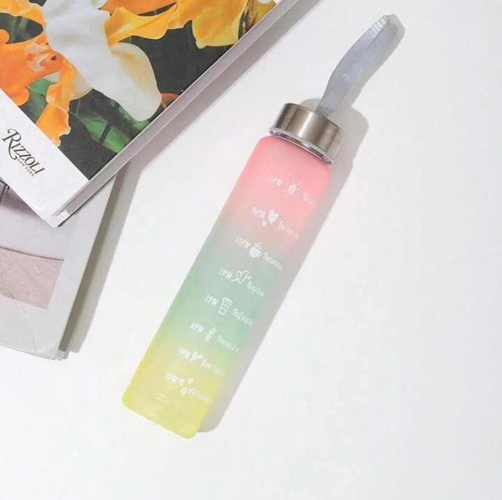 3-Piece Gradient Water Bottles Set for Gym Office Use