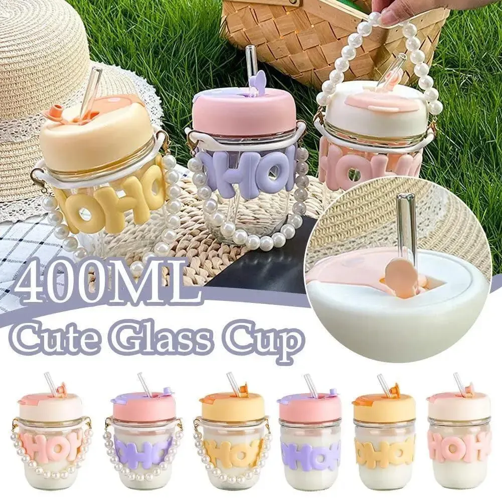 Insulated Mugs with Pearl Handles for Hot Drinks