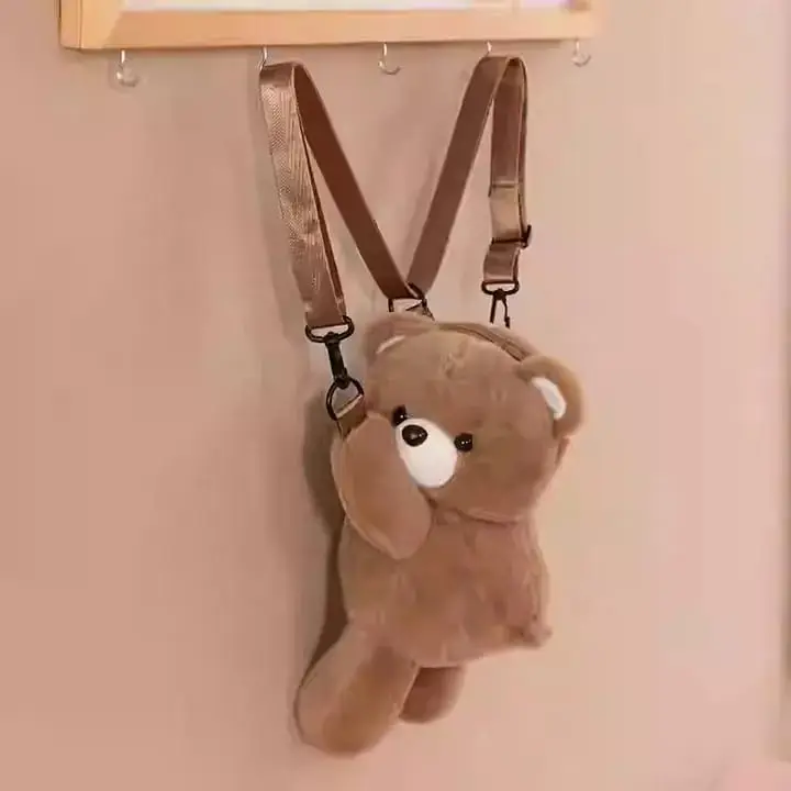 Plush Bear Backpack Lovely Casual Adjustable Strap Backpack