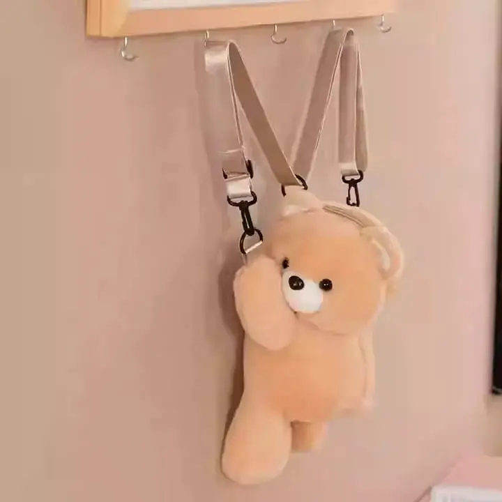Plush Bear Backpack Lovely Casual Adjustable Strap Backpack