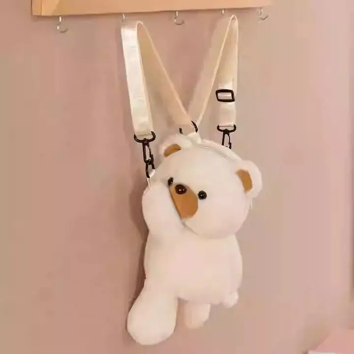 Plush Bear Backpack Lovely Casual Adjustable Strap Backpack