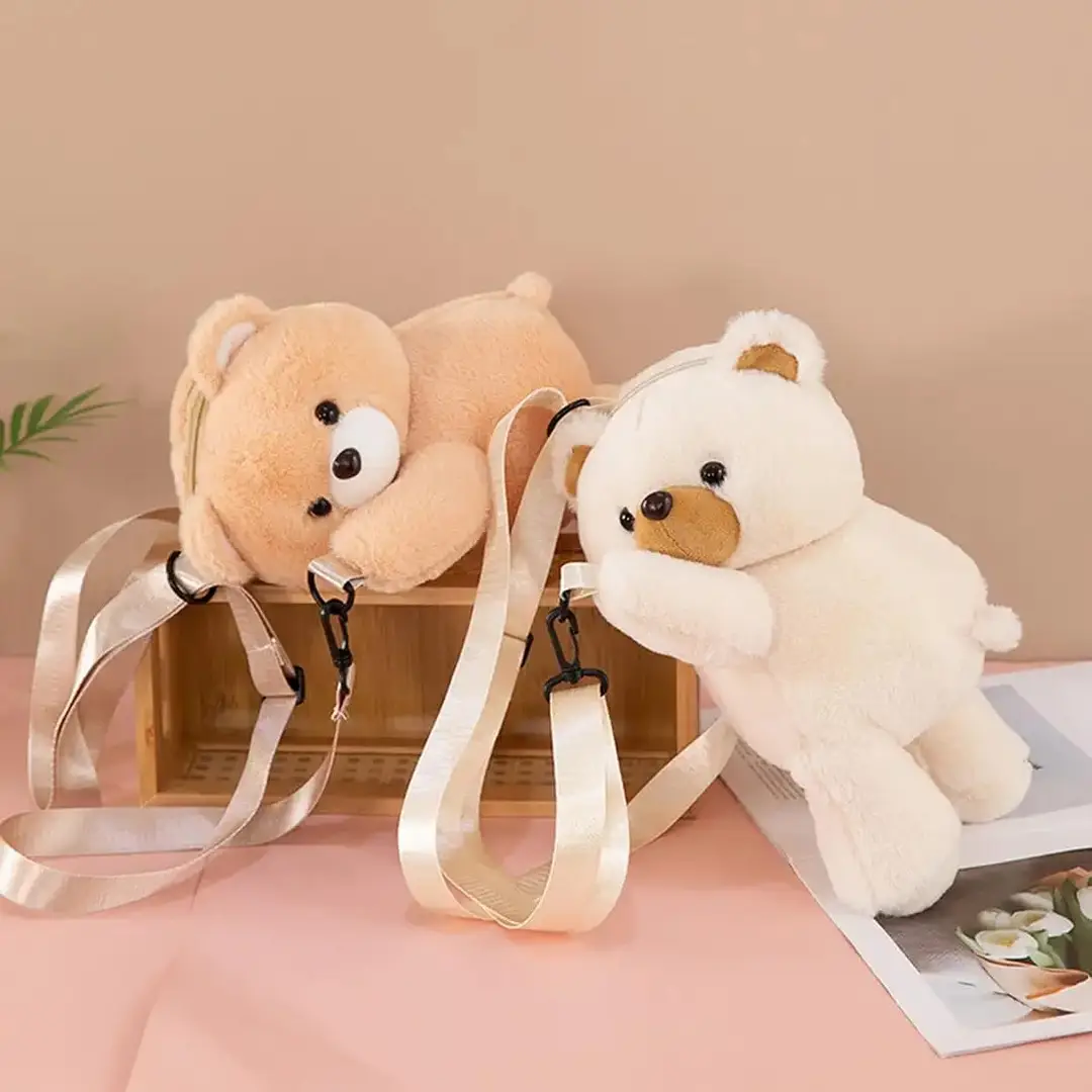 Plush Bear Backpack Lovely Casual Adjustable Strap Backpack