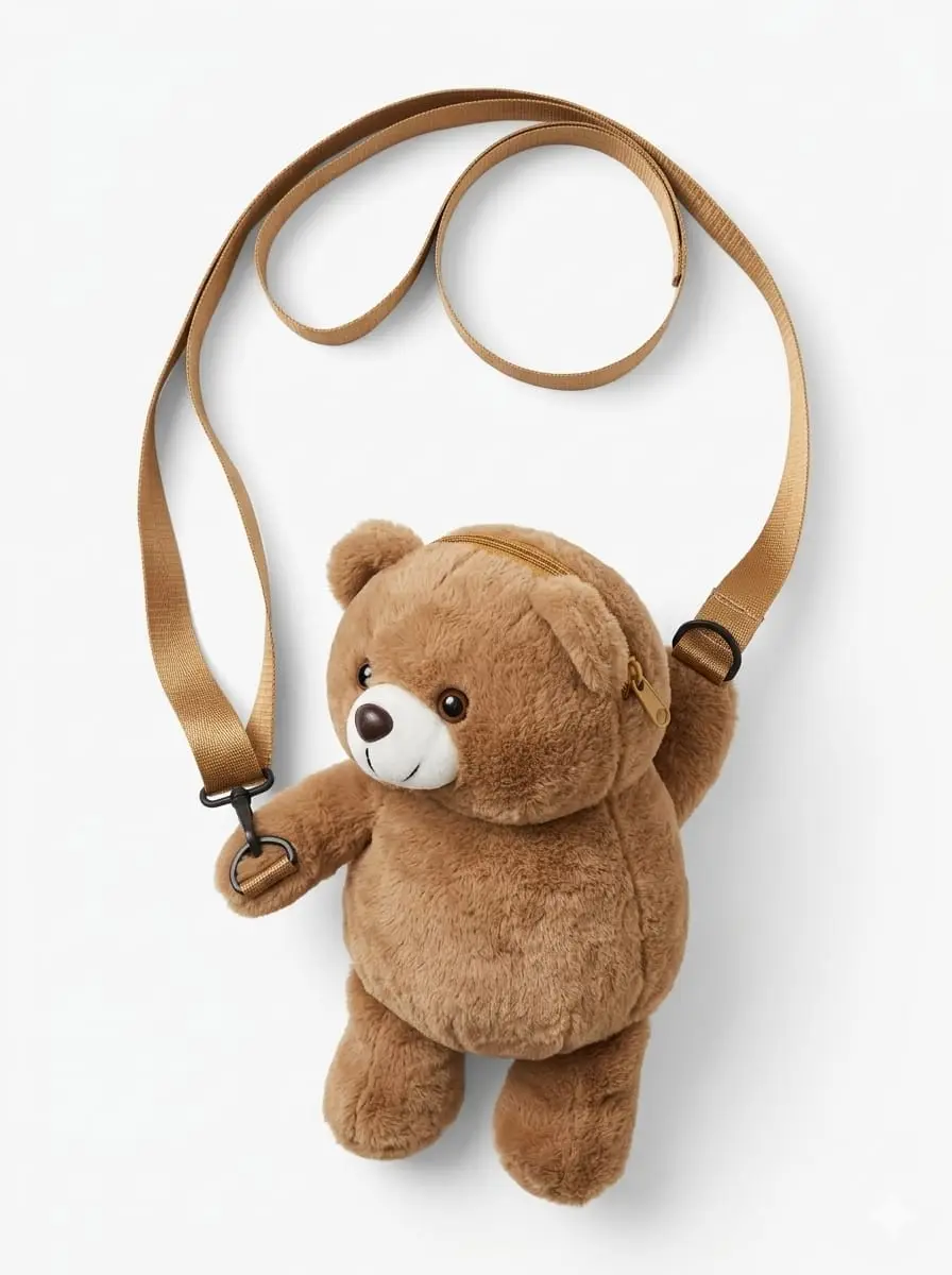 Plush Bear Backpack Lovely Casual Adjustable Strap Backpack