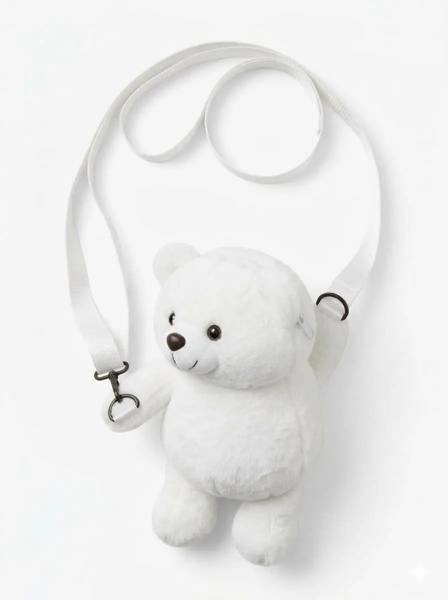 Plush Bear Backpack Lovely Casual Adjustable Strap Backpack