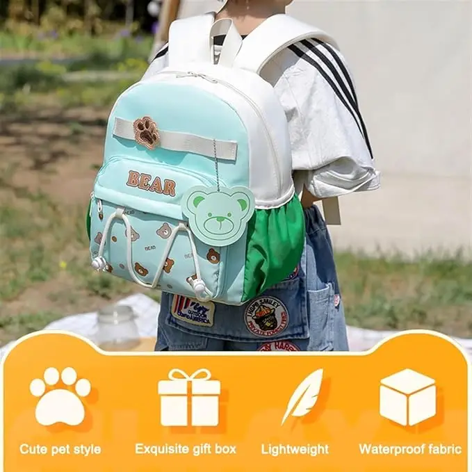 Cute Teddy Bear Theme Backpack  Kids Girls Boys Todlr Bkpack
