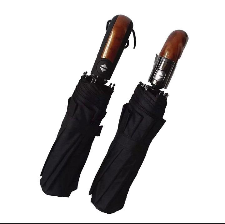 Black Fiberglass Umbrella for Daily Commutes Office Use