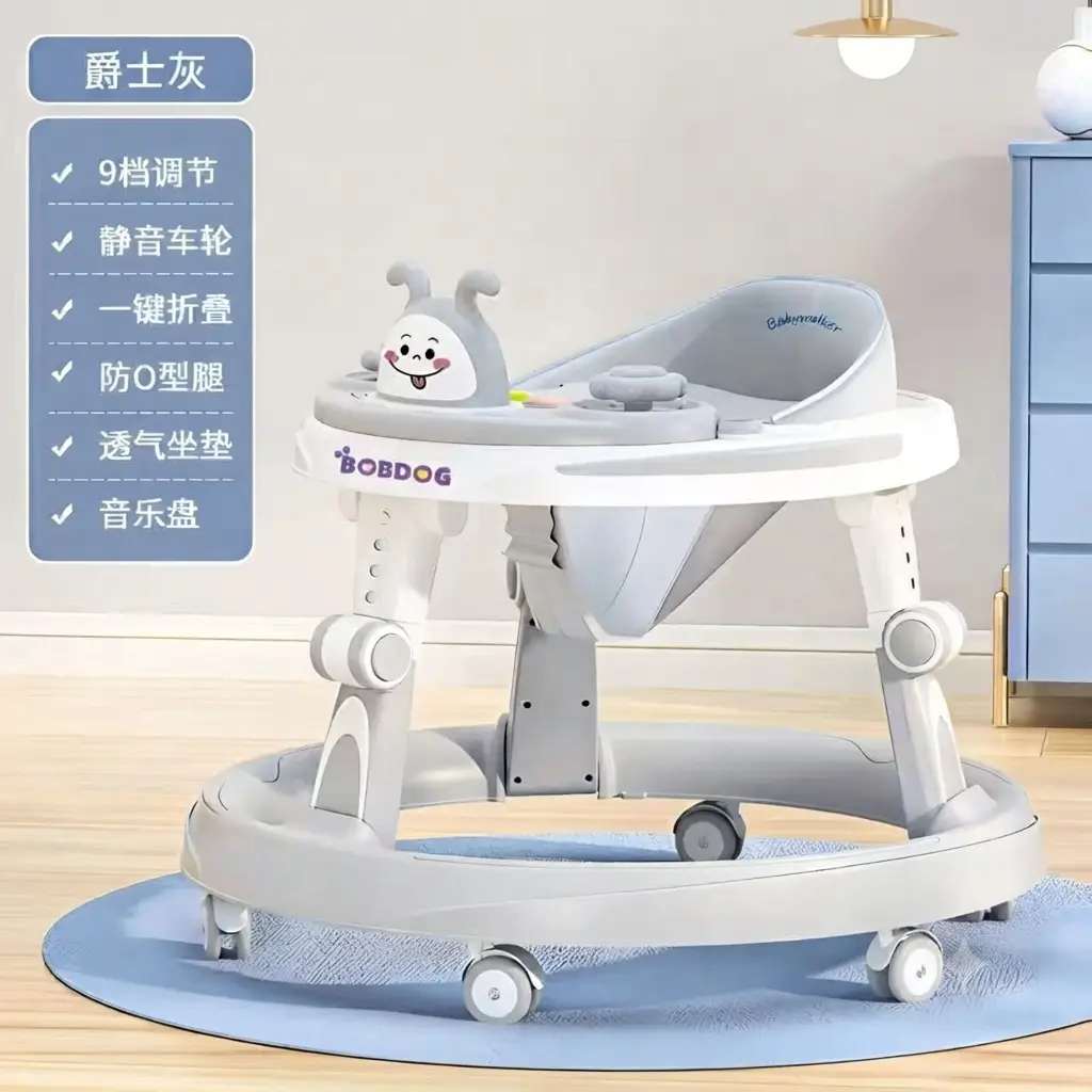Baby Walker Round Shape SS Frame Breathable seat Korea Made With Lights and Music