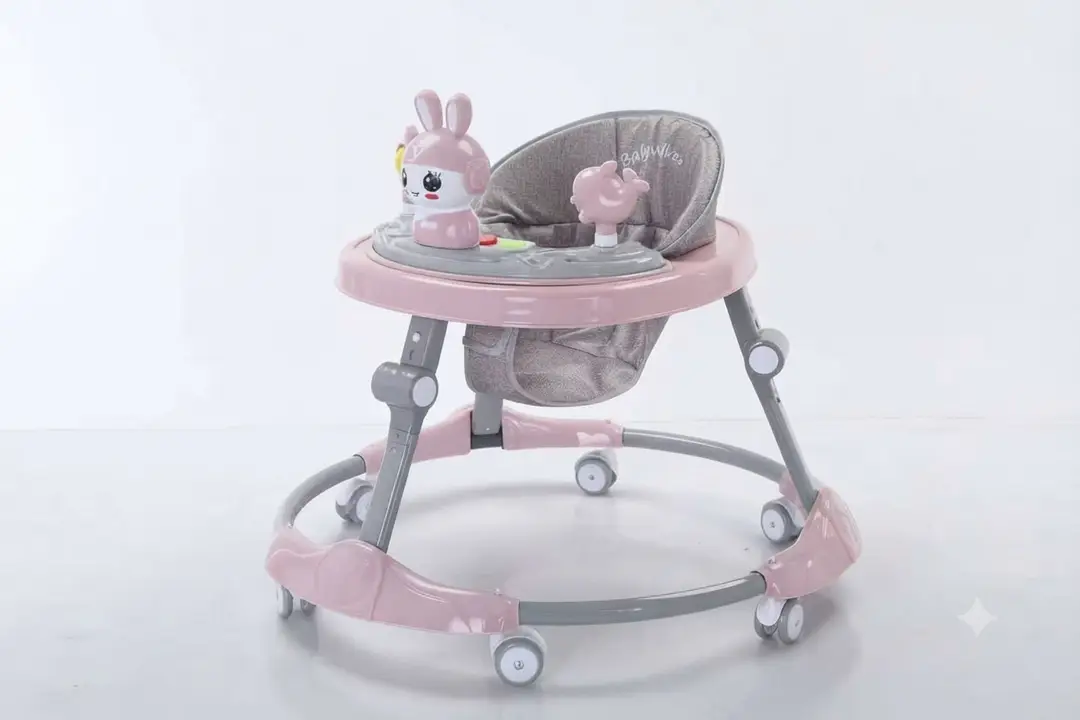 Baby Walker Round Shape SS Frame Breathable seat Korea Made With Lights and Music