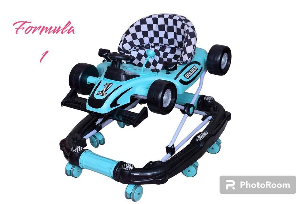 Golden Formula 1 Baby Walker & Rocker Toy Blue Black
