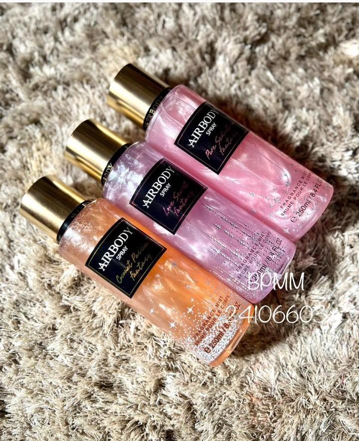 Airbody Fragrance Mists Pack of 4 Glass Bottles