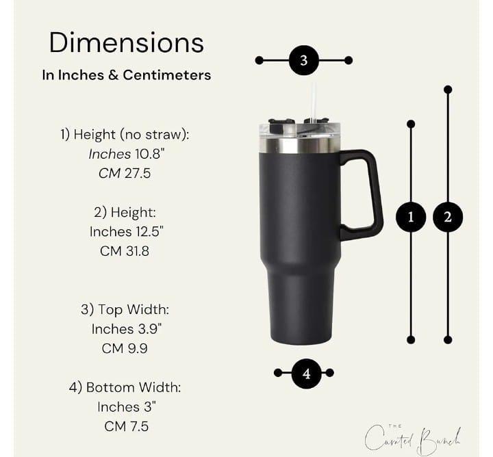 Vacuum Insulated Tumbler Black Pink Blue Stainless Steel