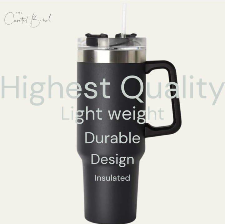Vacuum Insulated Tumbler Black Pink Blue Stainless Steel