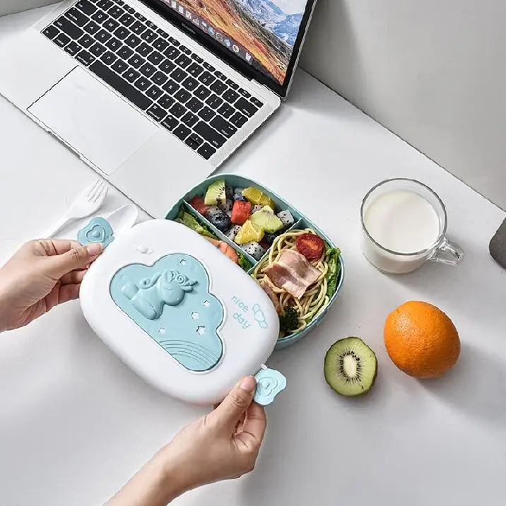 RXEZI Bento Box Cute Lunch Box For Compartments Lunchbox School Outdoor Camping Picnic Food Container Portable