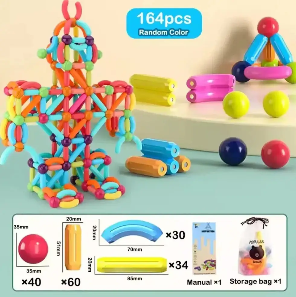 Magnetic Building Blocks Set For Kids