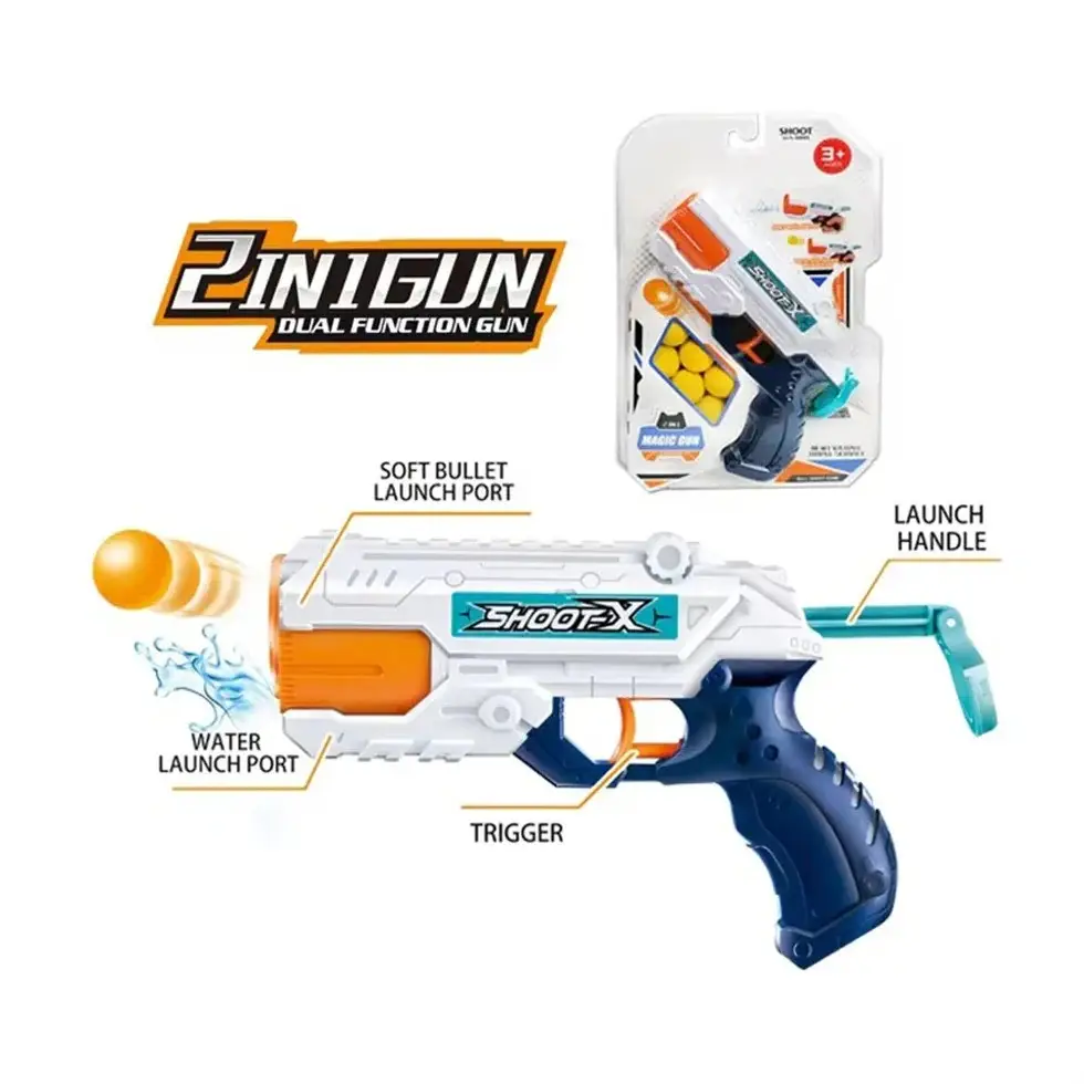 Magic 2-in-1 Water & Shooting Toy Gun
