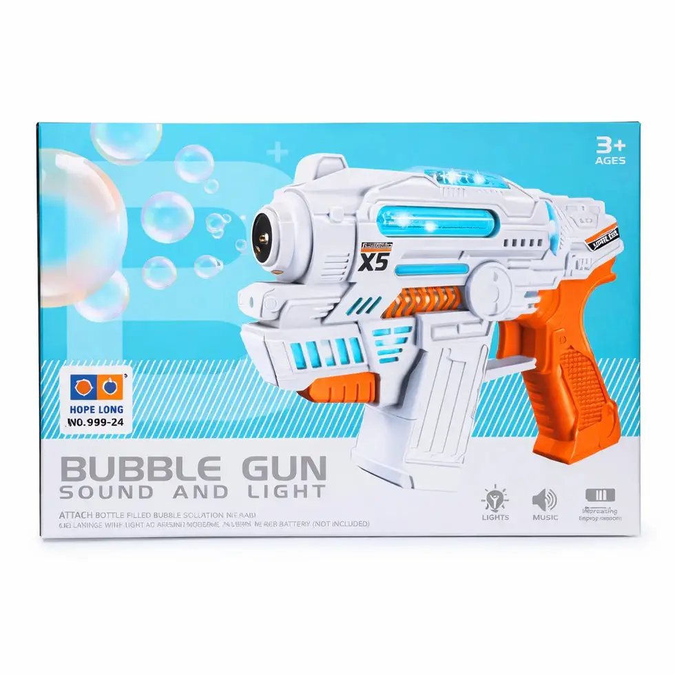 Automatic Bubble Machine Gun with Lights & Music