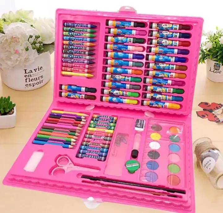 86 PCS Colouring Kit/Set With Button Box For Kids/Colour Box Set/beat Quality Colour