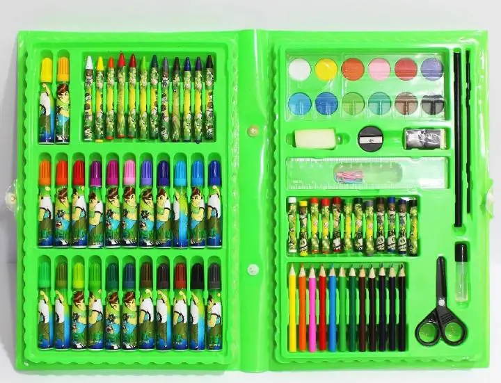 86 PCS Colouring Kit/Set With Button Box For Kids/Colour Box Set/beat Quality Colour