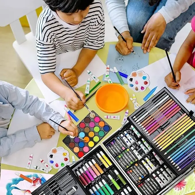 145-Piece Kids Coloring, Drawing & Painting Art Kit – Creative Gift Set for Kids