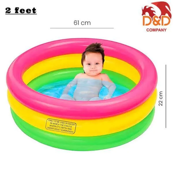 Rainbow Inflatable Pool for Kids Balcony Play