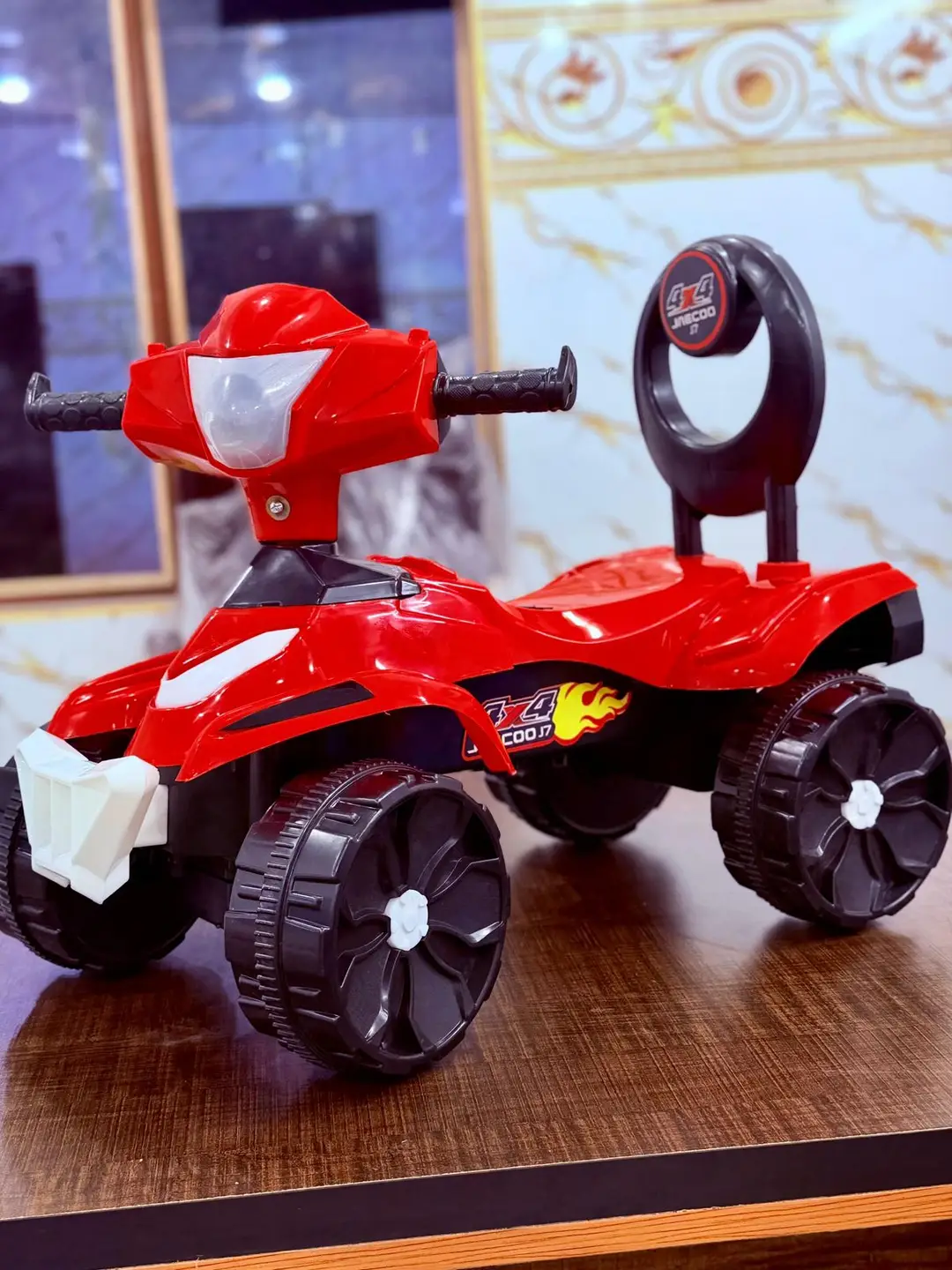 4-Wheel Baby Buggy Push Bike Ride-On for Toddlers – New Model with Lights, Music, Under-Seat Storage, Comfortable Seat – Indoor/Outdoor Fun Toy for Baby Boys & Girls – Best Gift Idea"