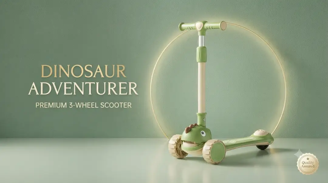 Dinosaur Adventurer: Premium 3-Wheel Children’s Kick Scooter