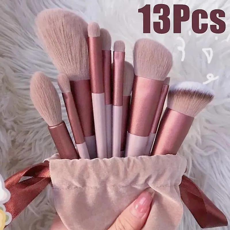 13 PCS Kabuki Eye Shadow Brush Set Synthetic Fiber