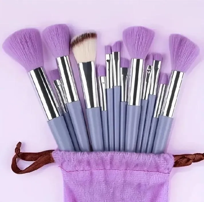 13 PCS Kabuki Eye Shadow Brush Set Synthetic Fiber