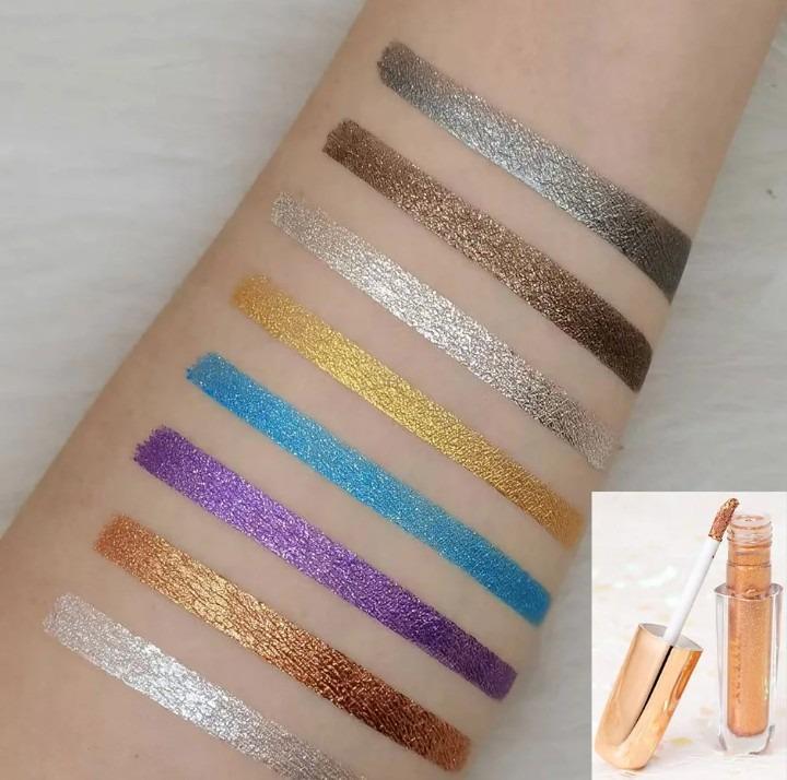 8-Piece Liquid Glitter Eyeshadow Set for Pakistani Brides & Partygoers