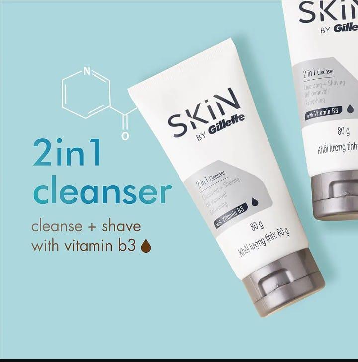 Gillette Skin 2-in-1 Oil Cleanser & Aftershave 80g