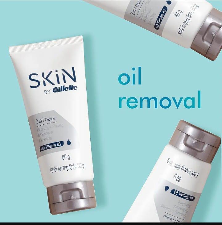 Gillette Skin 2-in-1 Oil Cleanser & Aftershave 80g