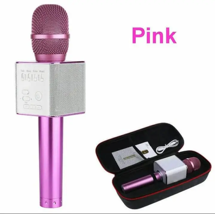 Wireless Electric Singing Mike Handheld Multi-Function Bluetooth Karaoke Mic with Microphone Speaker for All Smart Phones