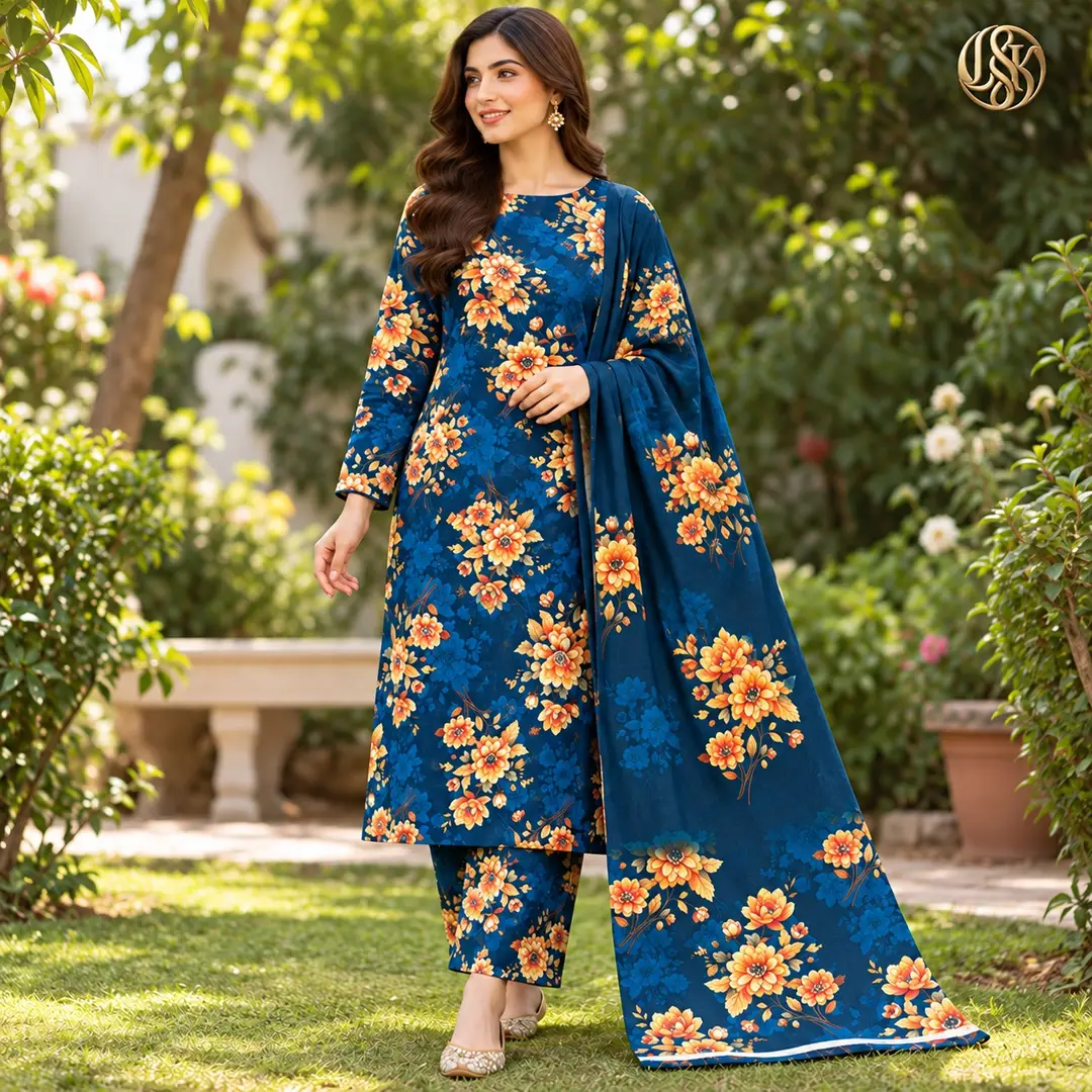 Olleza Women Khaddar - 3pcs - OSK04
