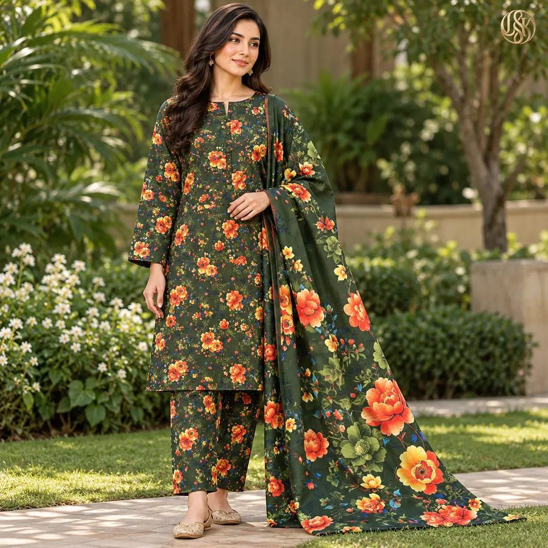 Olleza Women Khaddar - 3pcs - OSK06