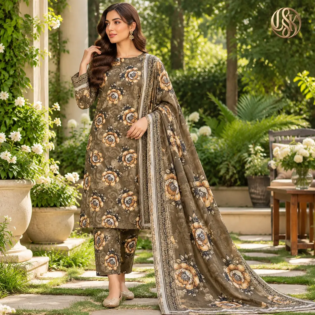 Olleza Women Khaddar - 3pcs - OSK07
