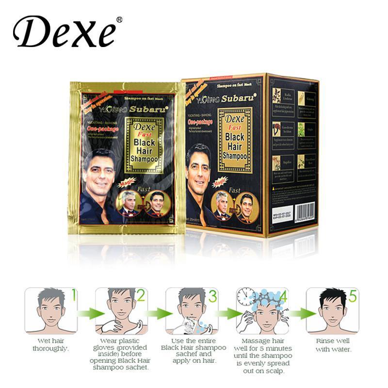 Fast Black Hair Shampoo for Men - 10 Sachets