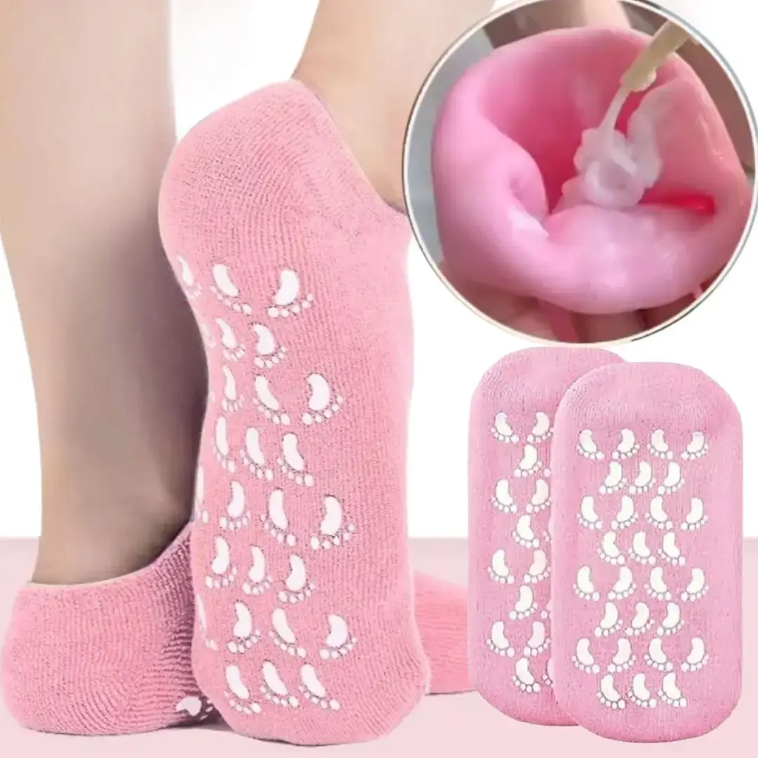 Silicone Exfoliation Spa Gel Socks, 1 Pair