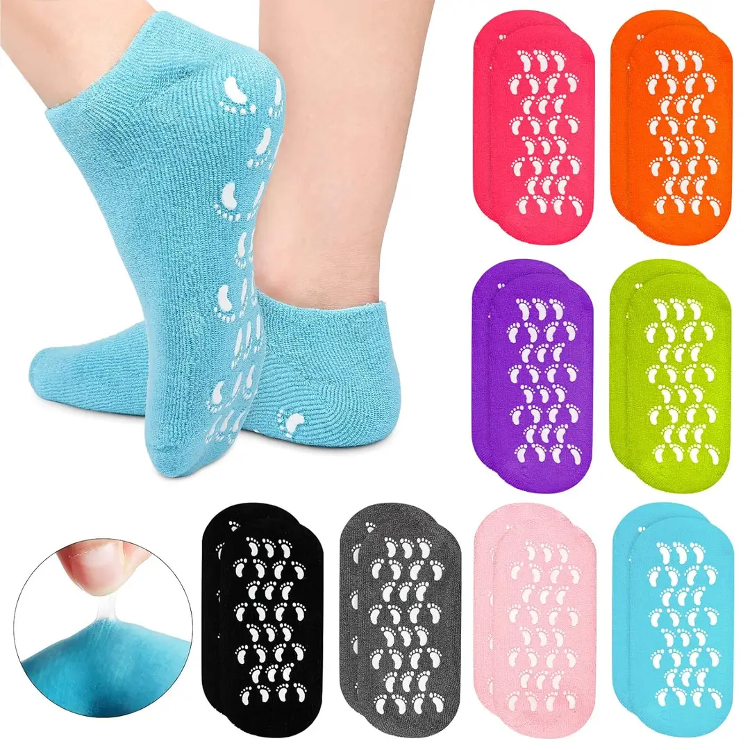 Silicone Exfoliation Spa Gel Socks, 1 Pair